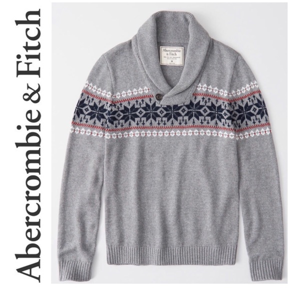 NWT Abercrombie & Fitch Shawl Cowl Collar Sweater - Picture 1 of 8